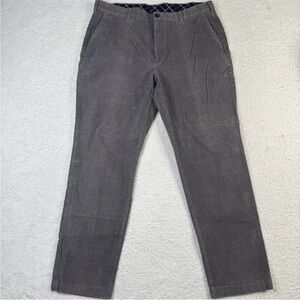 Brooks Brothers Clark Corduroy Pants Gray Chino - Men's Size 40x32 (Fits 38x31)‎